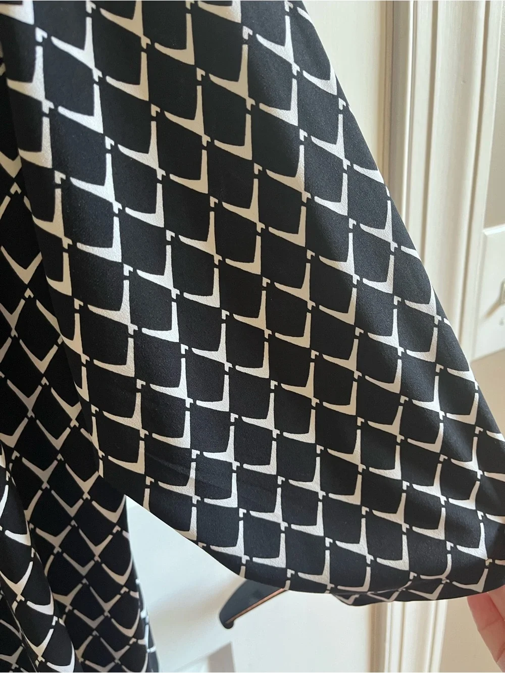 Dress Barn Black & White Geometric Dress, Size 22W